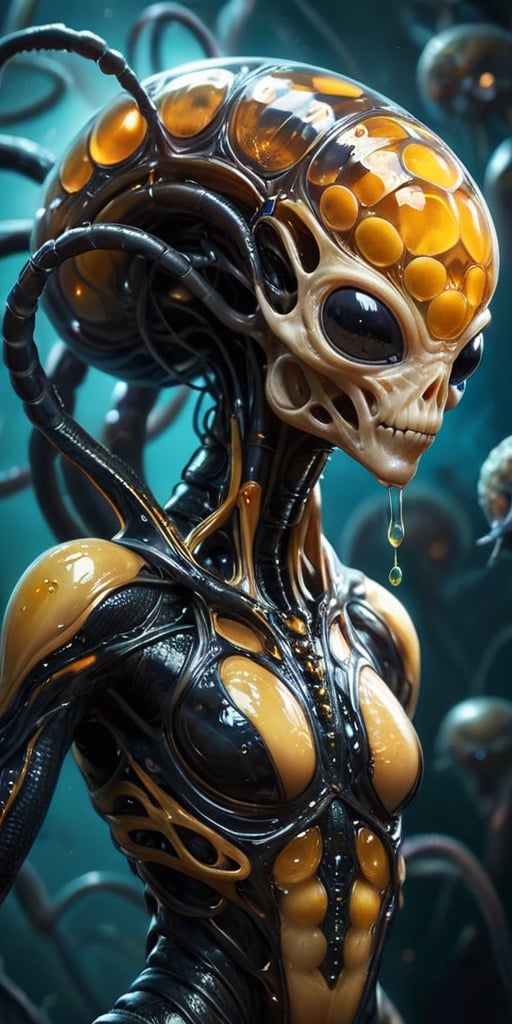 A hive mind of alien parasites that infects and controls its hosts. The parasites are slimy and grotesque,  with tendrils...