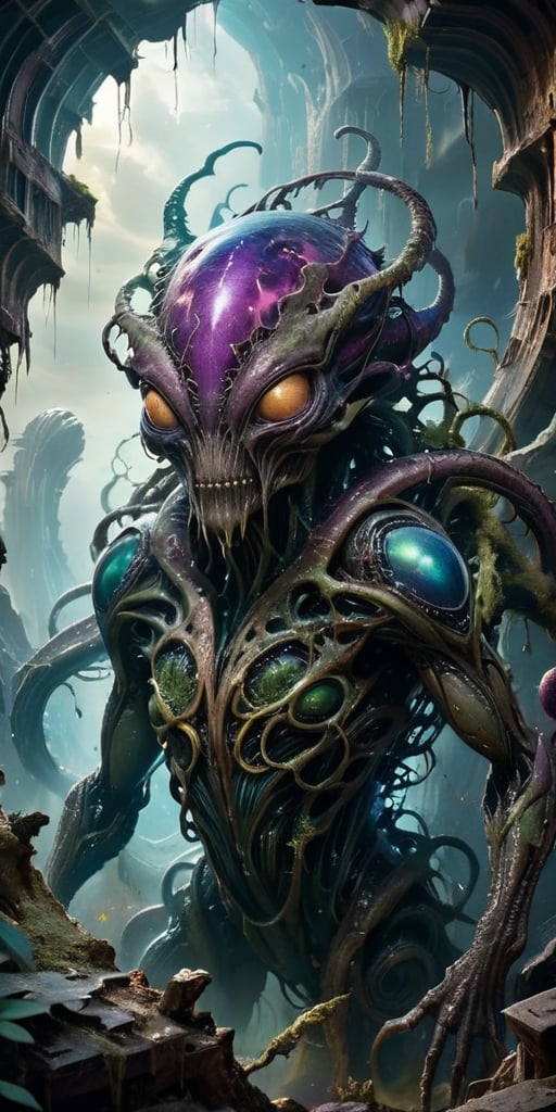 Cosmic Abomination A bloated,  amorphous mass covered in writhing tendrils and eyes. Its surface is a patchwork of alien h...