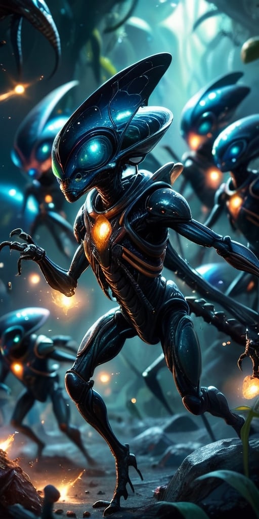 A swarm of tiny,  insectoid aliens that strip entire planets of their resources. Individually,  they are weak by Caption M...