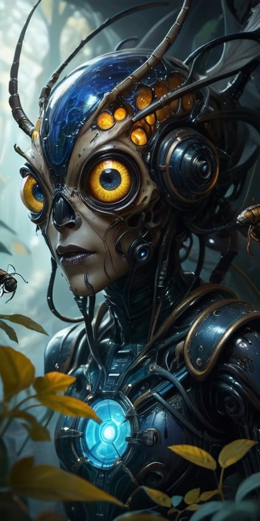 A hive-like structure,  comprised of thousands of interconnected tunnels and chambers,  inhabited by a colony of insectoid...