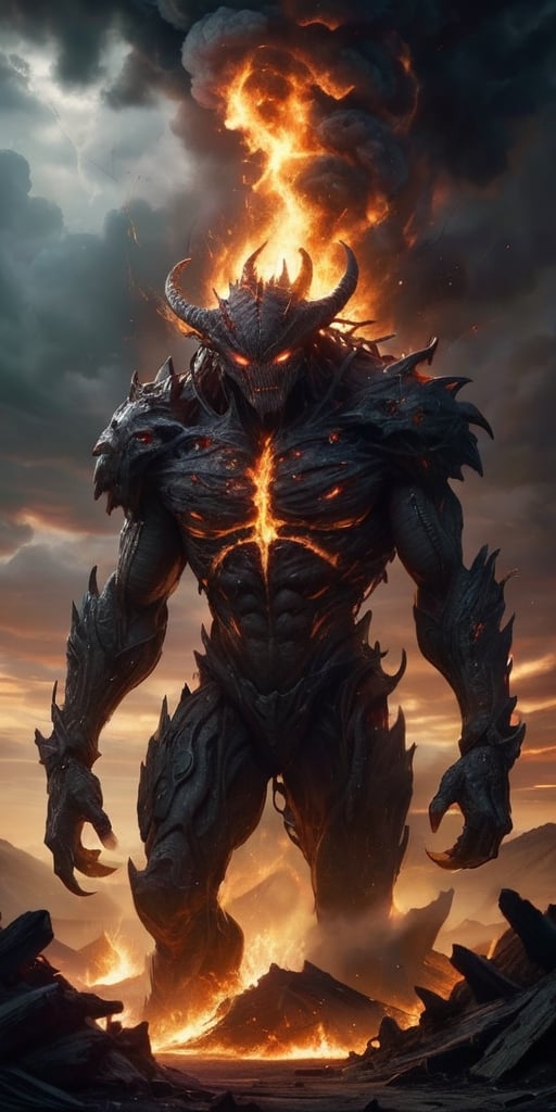 The Blighted Colossus At the heart of a cursed wasteland,  where the sky is forever shrouded in darkness and the ground is...