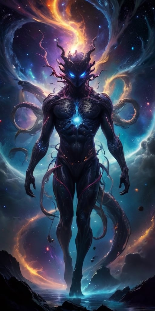 The Astral Devourer Drifting through the astral plane,  where reality is fluid and ever-changing,  floats a creature of pu...