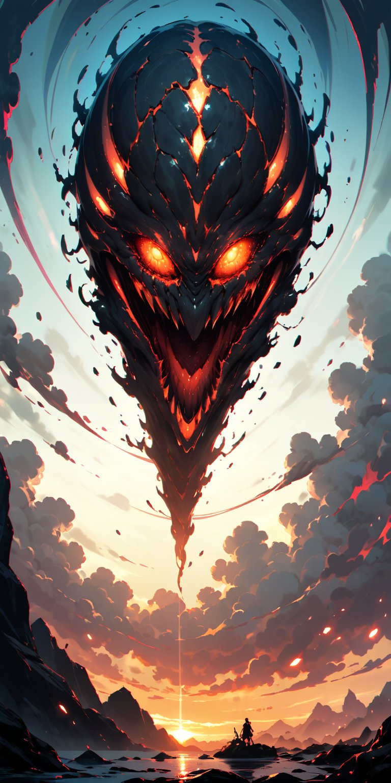 A horrifying alien birthing pod pulsates with an unnatural light,  foreshadowing the arrival of a monstrous creature unlik...