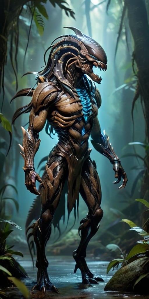 Nightmare Predator A creature with the body of a quadruped,  but its limbs end in clawed,  hand-like appendages. Its elong...