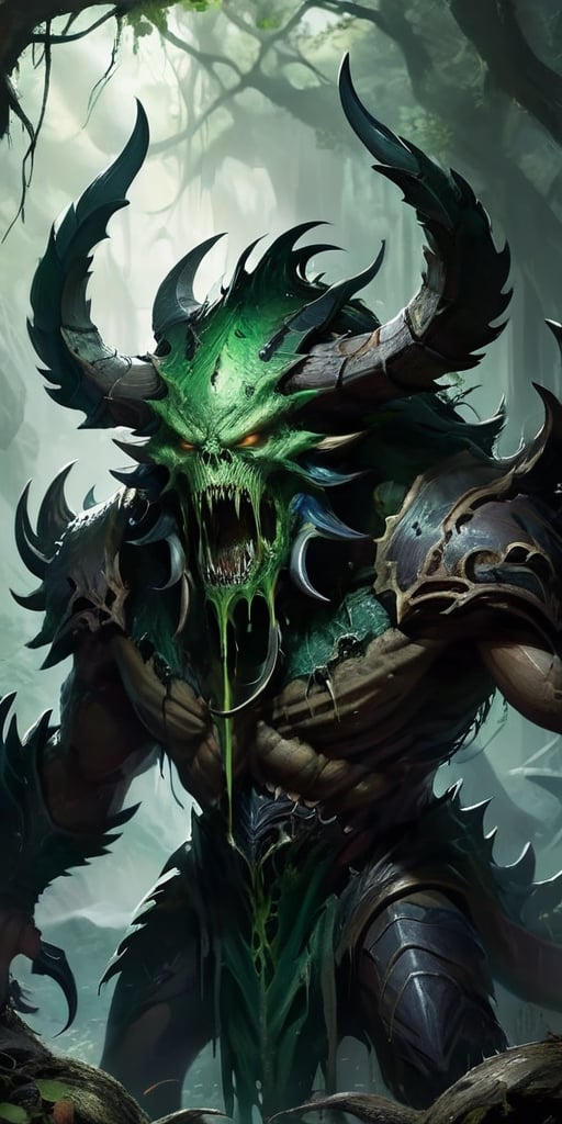 The Blightclaw Devourer A creature with claws that are long and razor-sharp,  its skin is a sickly shade of green and cove...