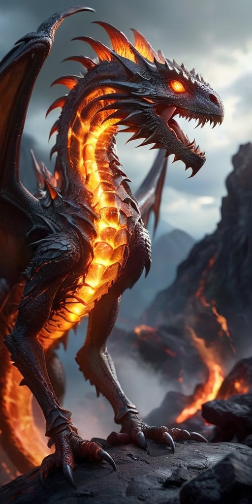 On a desolate,  volcanic alien world,  a terrifying hybrid creature roams the molten landscape. Its body is a terrifying m...