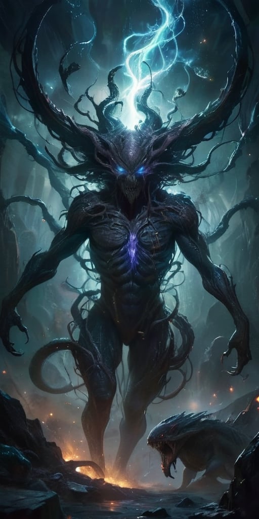 The Rift Abomination At the convergence of ley lines,  where the barriers between worlds are weakest,  stands a being of u...