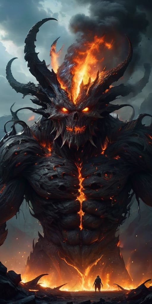 The Blighted Colossus At the heart of a cursed wasteland,  where the sky is forever shrouded in darkness and the ground is...