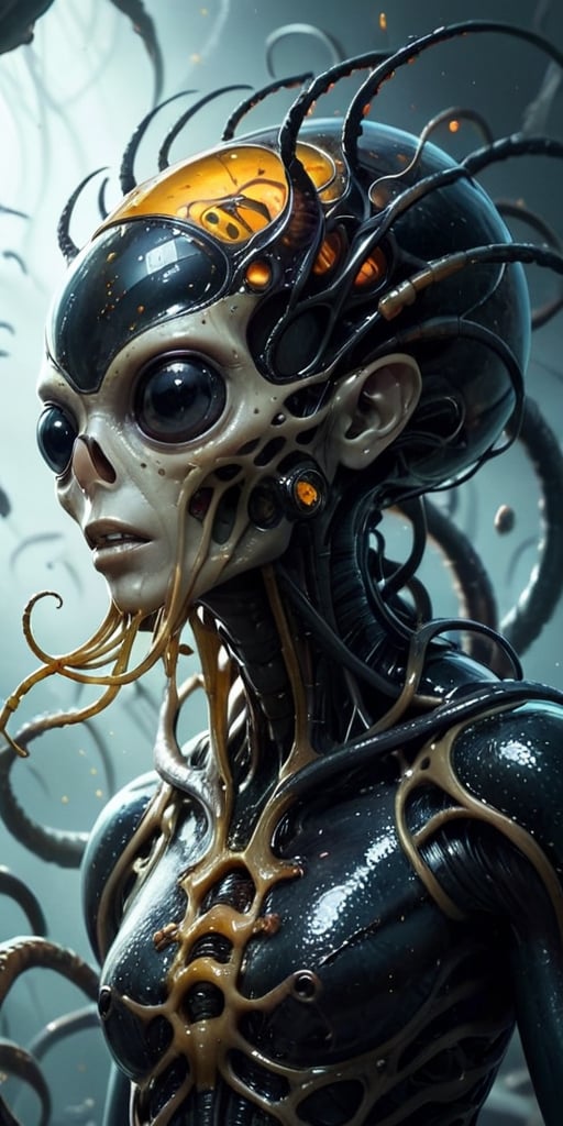 A hive mind of alien parasites that infects and controls its hosts. The parasites are slimy and grotesque,  with tendrils...