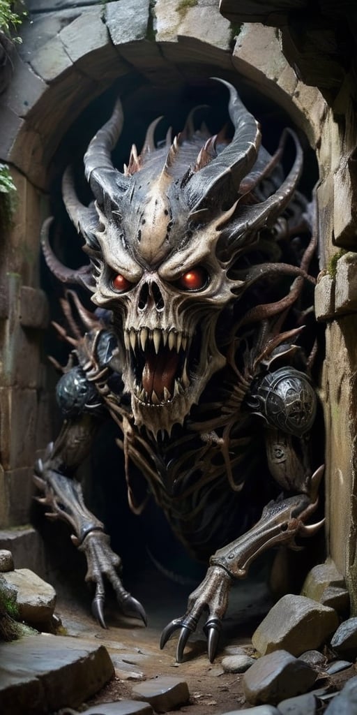 The Maw of Despair Within the depths of a forgotten dungeon,  where the walls are lined with ancient runes and the air is...