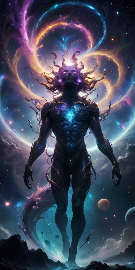The Astral Devourer Drifting through the astral plane,  where reality is fluid and ever-changing,  floats a creature of pu...