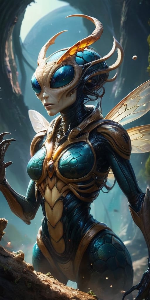 A hive of insectoid aliens that infest entire planets. They build towering nests that stretch into the sky,  and their que...