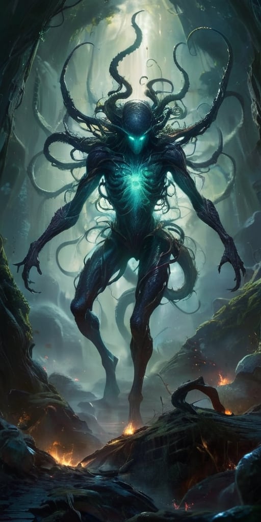 The Rift Abomination At the convergence of ley lines,  where the barriers between worlds are weakest,  stands a being of u...