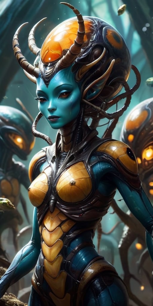 A hive of insectoid aliens that infest entire planets. They build towering nests that stretch into the sky,  and their que...
