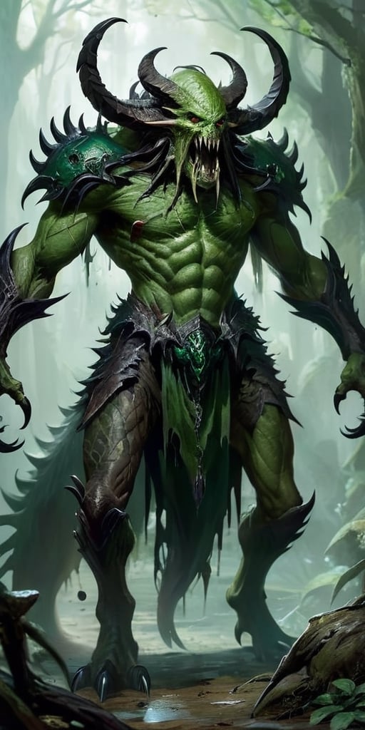 The Blightclaw Devourer A creature with claws that are long and razor-sharp,  its skin is a sickly shade of green and cove...