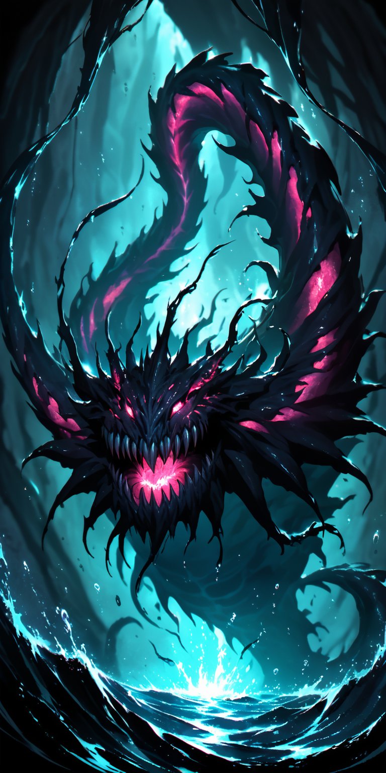 The Abyssal Leviathan Deep beneath the waves of a blackened sea,  where the waters teem with alien life forms,  swims a co...