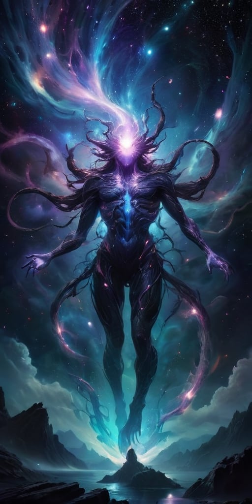 The Astral Devourer Drifting through the astral plane,  where reality is fluid and ever-changing,  floats a creature of pu...