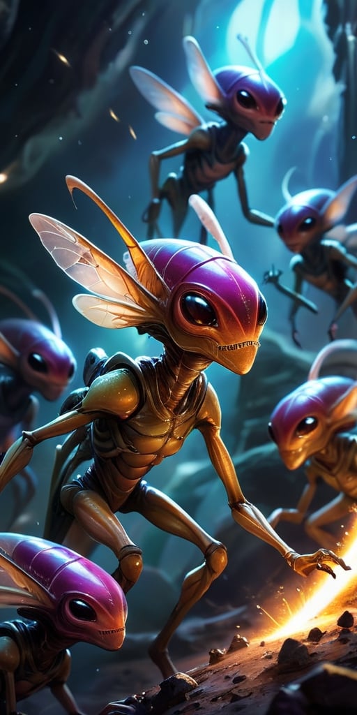A swarm of tiny,  insectoid aliens that strip entire planets of their resources. Individually,  they are weak by Caption M...