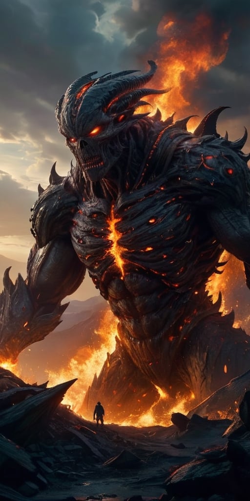 The Blighted Colossus At the heart of a cursed wasteland,  where the sky is forever shrouded in darkness and the ground is...