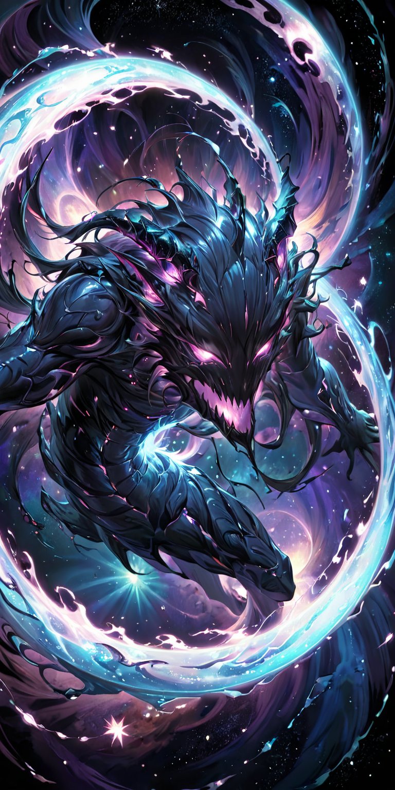 The Astral Devourer Drifting through the astral plane,  where reality is fluid and ever-changing,  floats a creature of pu...