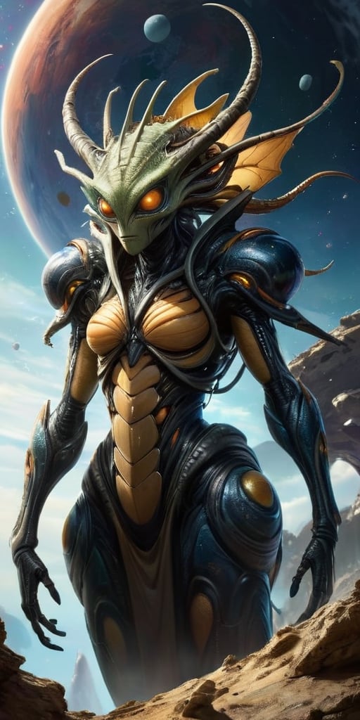 A hive of insectoid aliens that infest entire planets. They build towering nests that stretch into the sky,  and their que...