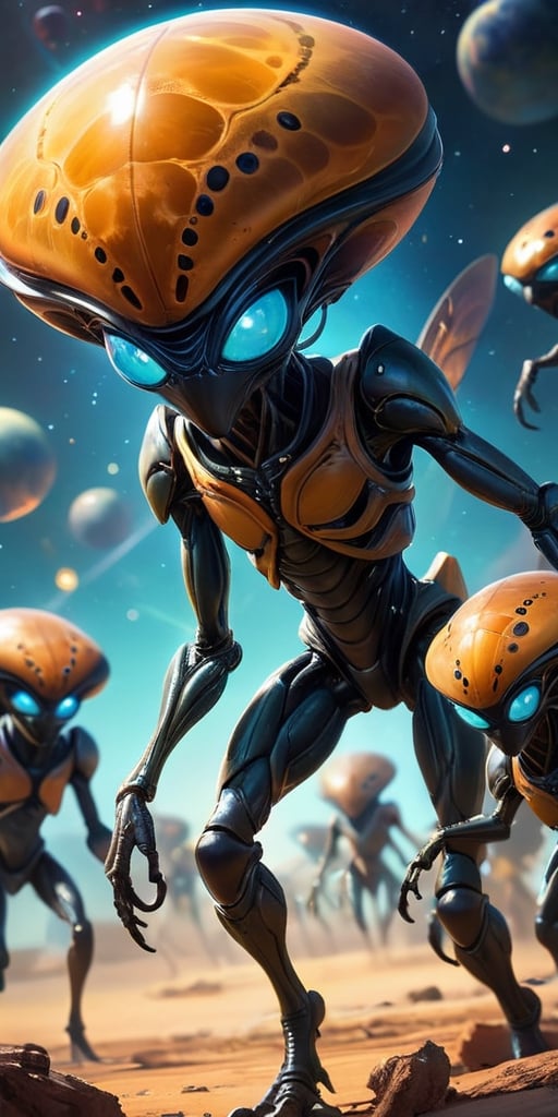 A swarm of tiny,  insectoid aliens that strip entire planets of their resources. Individually,  they are weak by Caption M...