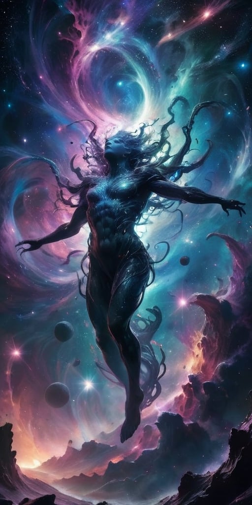 The Astral Devourer Drifting through the astral plane,  where reality is fluid and ever-changing,  floats a creature of pu...