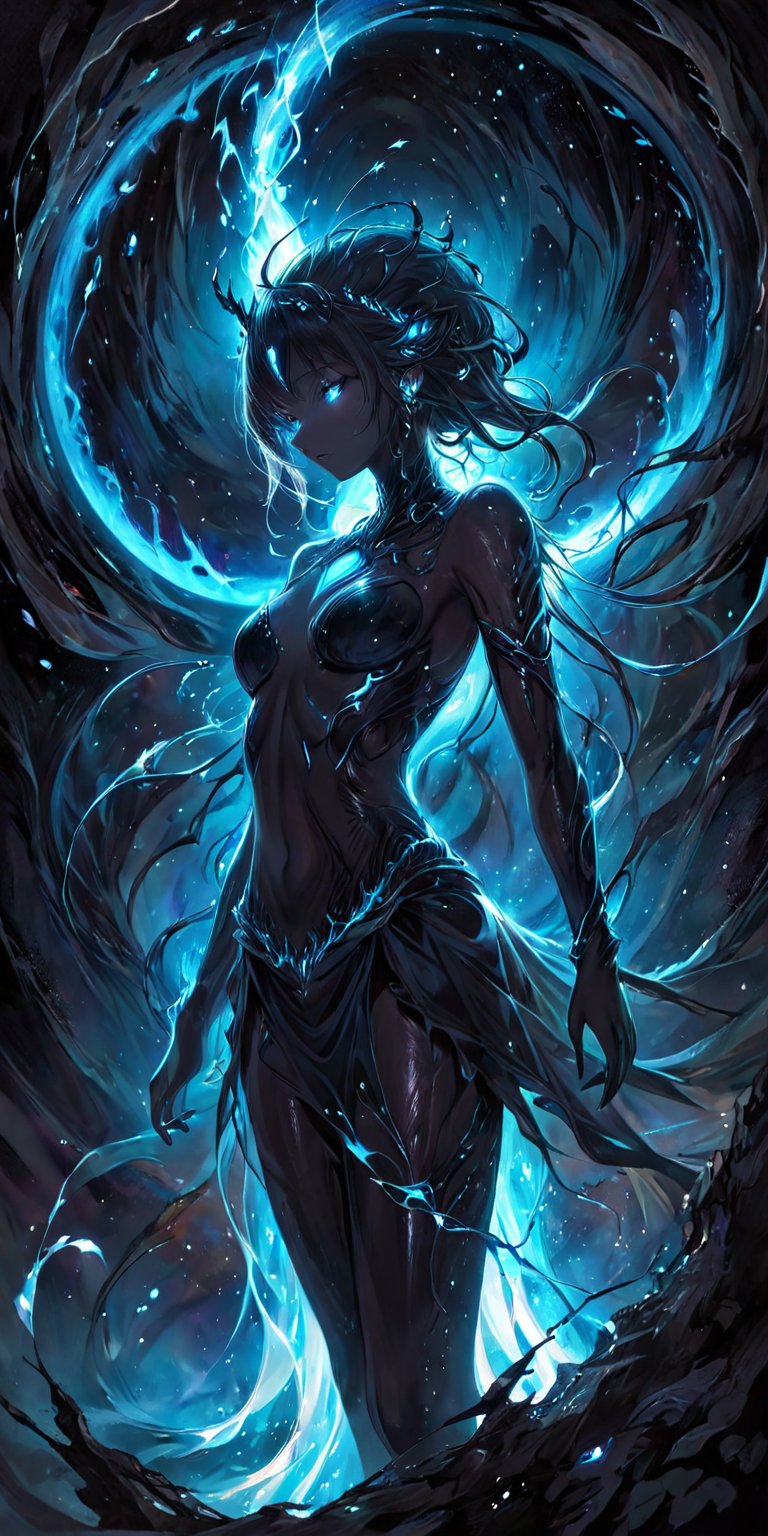 The Void Revenant Drifting through the void between worlds,  where reality is twisted and distorted,  floats a spectral be...