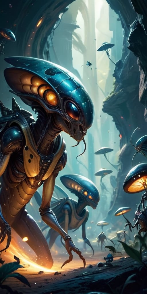 A swarm of tiny,  insectoid aliens that strip entire planets of their resources. Individually,  they are weak by Caption M...