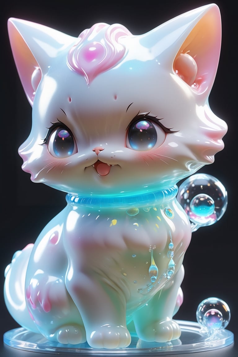 ((best quality)), ((Masterpiece)), blob slime, transparent slime, translucent, kawaii effects, kawaii glow, cute, more prism, vibrant color, detailed face, (perfect anatomy), masterpiece prima, extremely detailed CG, 8k, detailed body, ultra-detailed, realistic, ((ultra- detailed)), ((intrinsically detailed)), ,slime,3dcharacter,Xxmix_Catecat