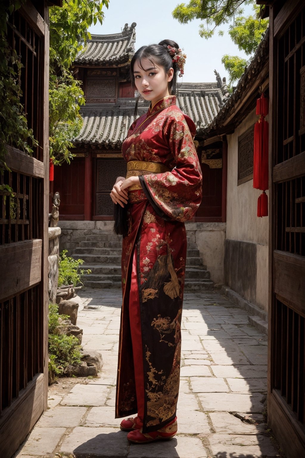 (fantasy art),  1 oriental girl,  ((full body by ForLove on Tensor.Art