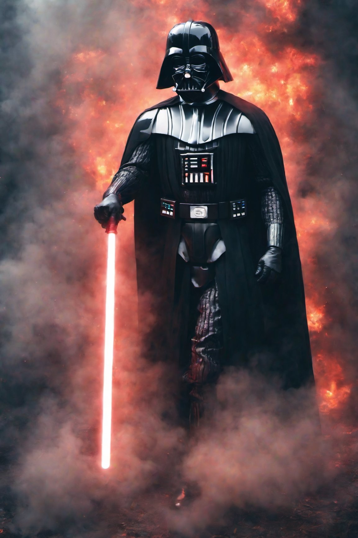 darth vader, realistic ,((photo in the style of dreamypetra:1.2)) 