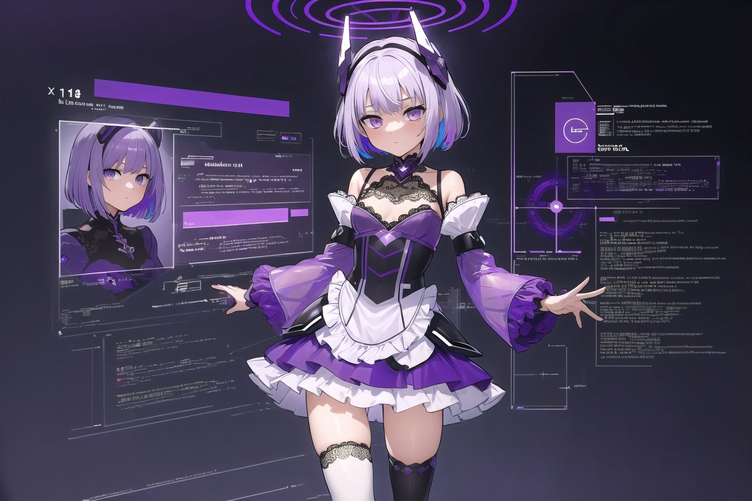 (masterpiece),  1girl,  silver hair color by Kybalico on Tensor.Art