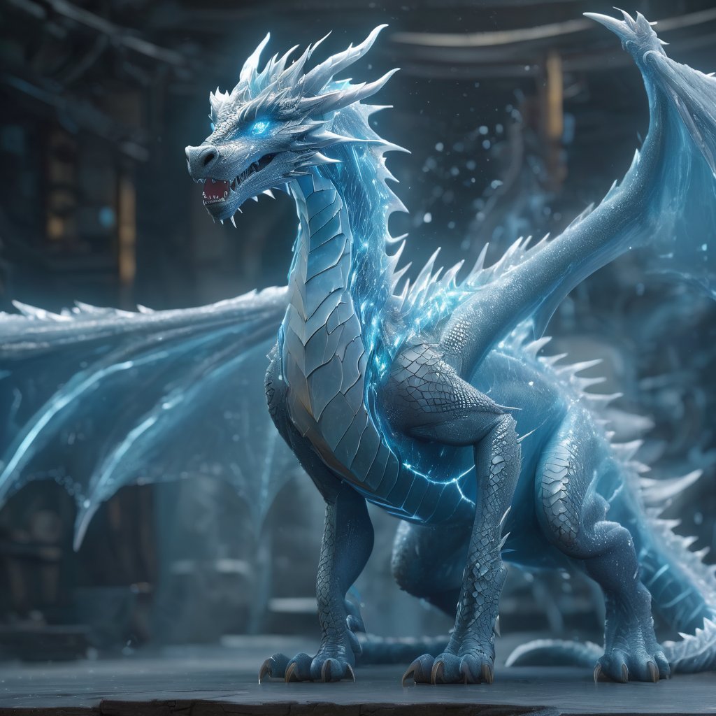 realistic, Ice Dragon, desolate, intricately detailed, artistic lightning, particles, beautiful, amazing, highly detailed, digital art, sharp focus, trending on art station,Read description,3d style,xxmix girl woman,lty,arcane