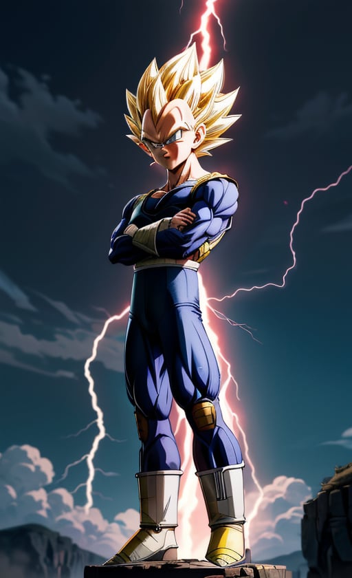 1 man,  ((Vegeta)),  (from Dragon Ball Z) by Sanou on Tensor.Art