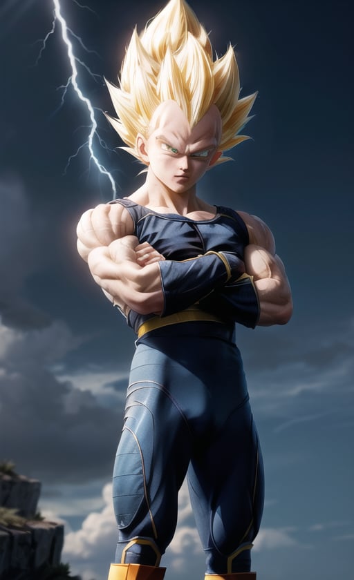 1 man,  ((Vegeta)),  perfect shape by Sanou on Tensor.Art