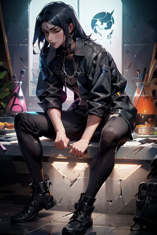 Figurative Painting,  The Grim Reaper (inspired by Charlie Bowater),  (full body) by solkolyder on Tensor.Art