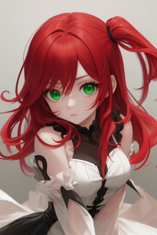 Red_hair Dress Green_eyes