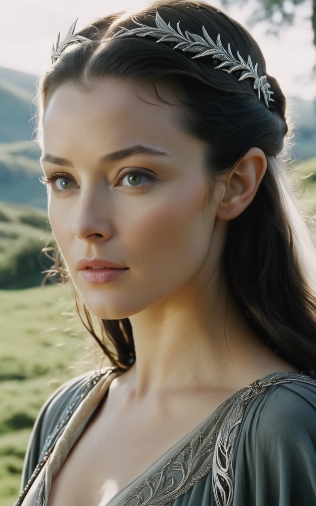 photo of arwen undomiel from Lord of the Rings,  film grain,  dramatic cinematic lut by The*cats-lover on Tensor.Art
