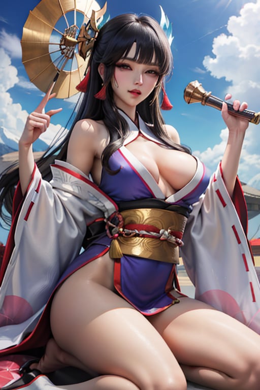 Kagura_mlbb, japanese_clothes_, japanese_umbrela, soryu maiden.