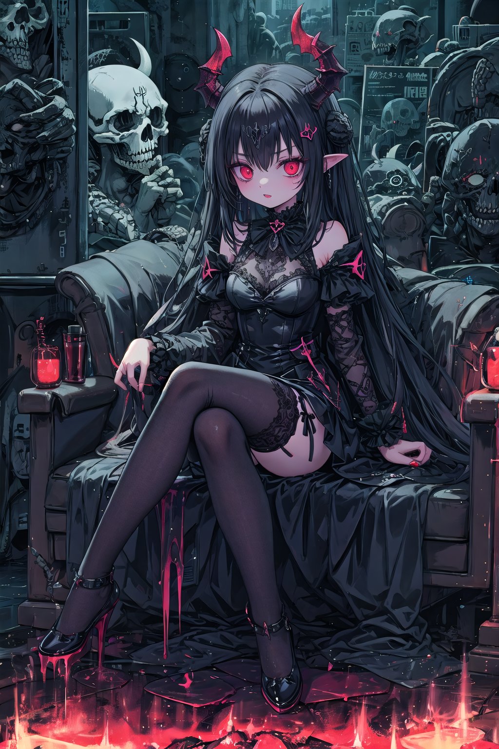 poster,  ((best quality)),  beautiful goth woman by SKLTNC on Tensor.Art