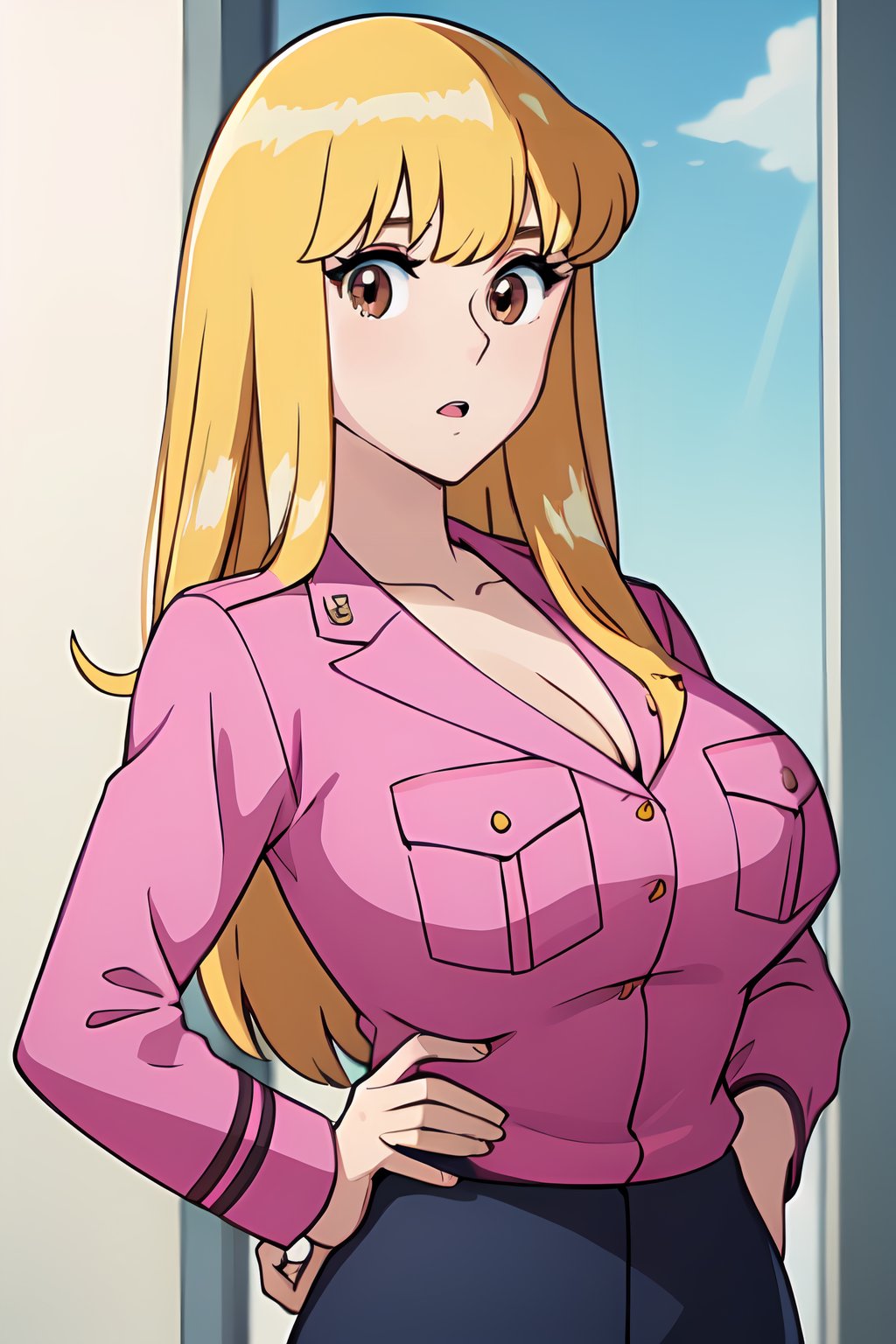 reiko_aiwaifu,  blonde hair,  long hair by ownwaifu on Tensor.Art
