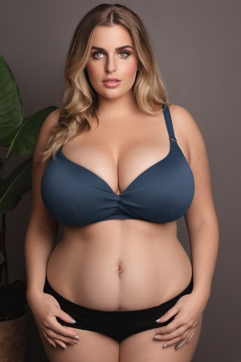 Realistic photo of a beautiful woman with 100kg boobs and dark areolas,  sensual midriff by AiGala on Tensor.Art