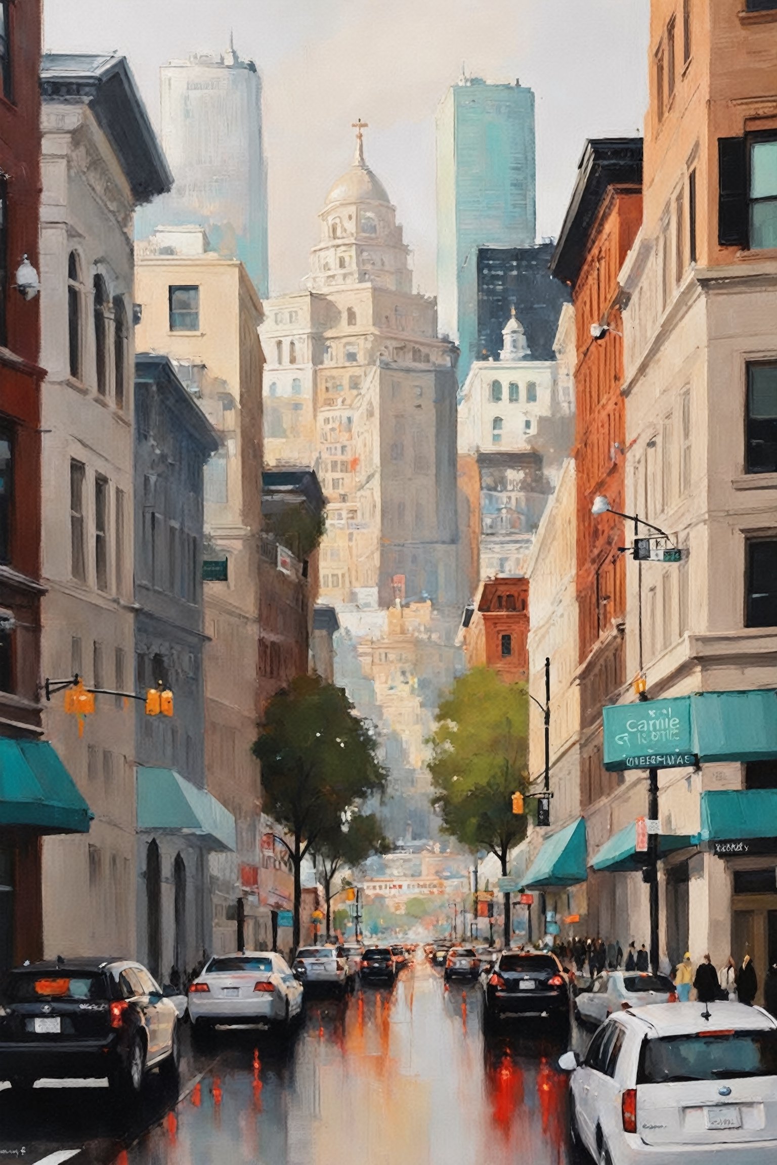 in style of Carrie Schmitt,  city landscape by Parodas77 on Tensor.Art