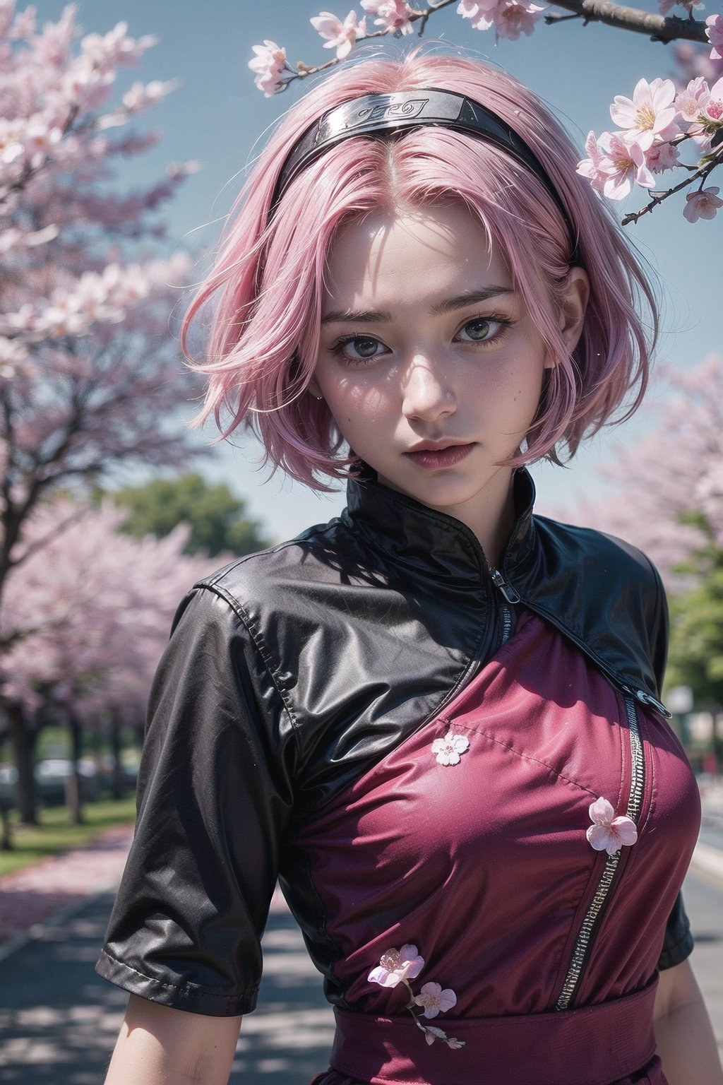 sakura haruno,  character from the Naruto anime,  pink hair by Azwar Black Mask on Tensor.Art