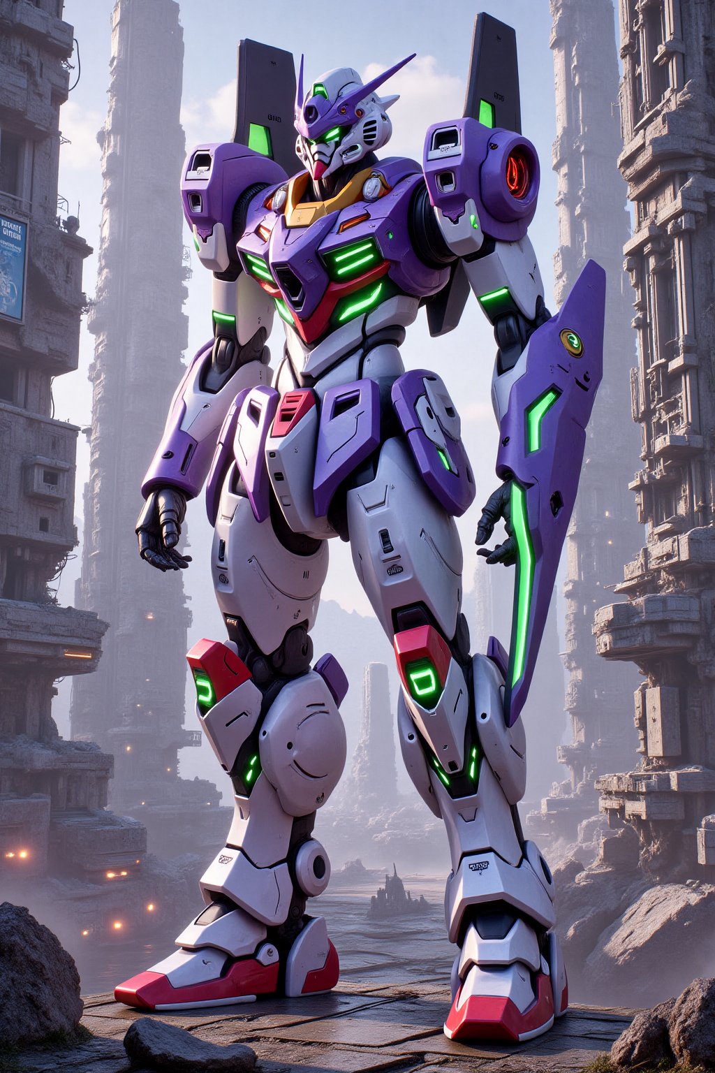 "A 4k ultra-realism,  ultra-intricate detailed of a futuristic hybrid mecha design that fuses the mechanical,  iconic RX-7...