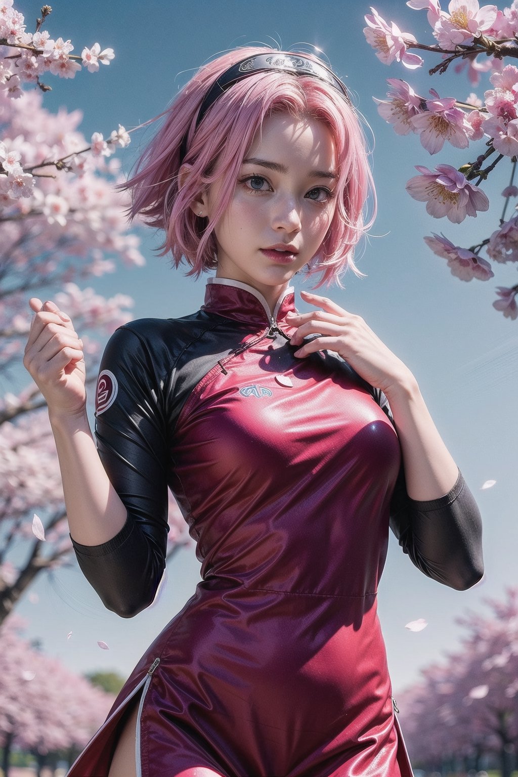 sakura haruno,  character from the Naruto anime,  pink hair by Azwar Black Mask on Tensor.Art