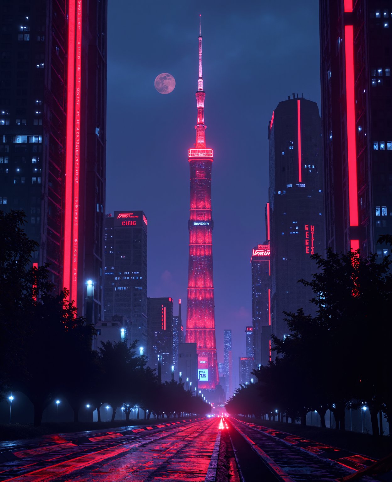 a close-up of a city with a large building and ((( the real Effeil tower in the background in the center))), inspired by Liam Wong, cyberpunk art style, lofi art, in the style of Laurie Greasley, neo tokyo background, inspired by Kilian Eng, by Kilian Eng, art deco outrun anime aesthestic, cyberpunk illustration, cyberpunk themed art, jen bartel, Art by Alena Aenami