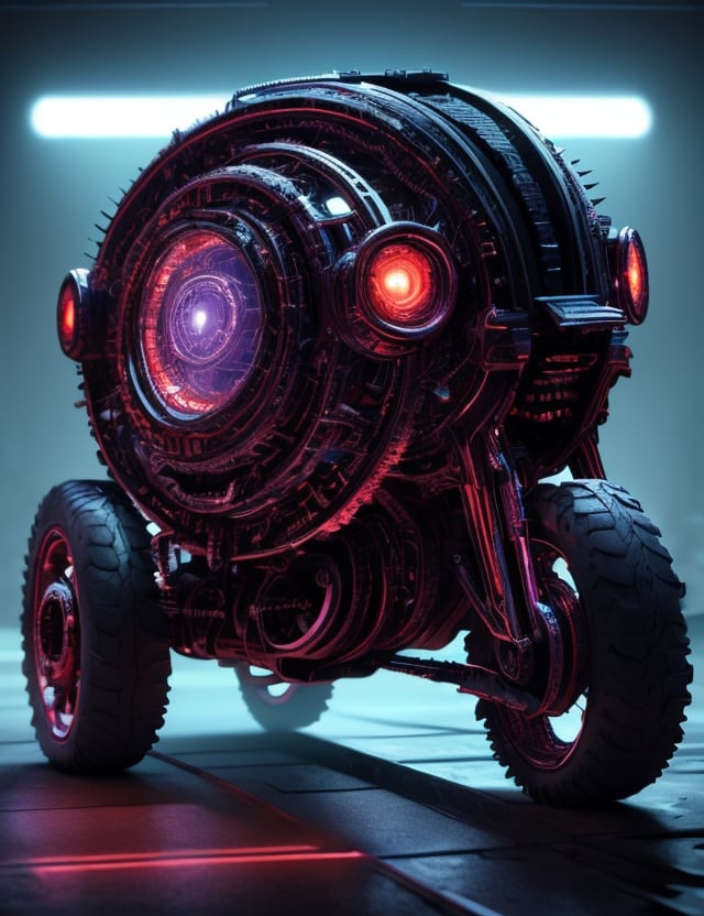 ((best quality)), ((masterpiece)), ((realistic,digital art)), (hyper detailed), F0rg0tt3nSynth Tiny Conveyance,   Light Bars, Nerf Bars,  Voidmetal, Intricate,  , octane rendering, raytracing, volumetric lighting, Backlit,Rim Lighting, 8K, HDR,