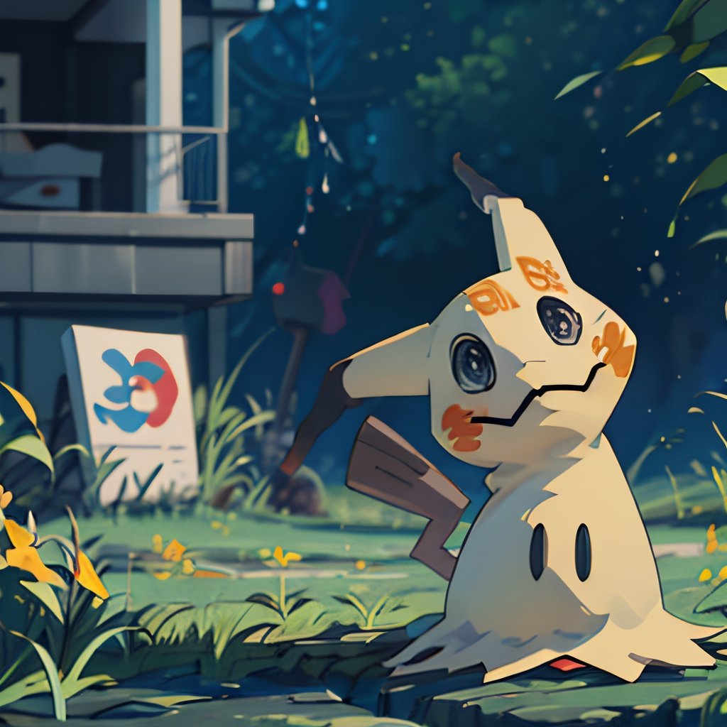 ((masterpiece,best quality)), absurdres,, Mimikyu_Pokemon,  no humans, solo, looking at viewer, cinematic composition, 